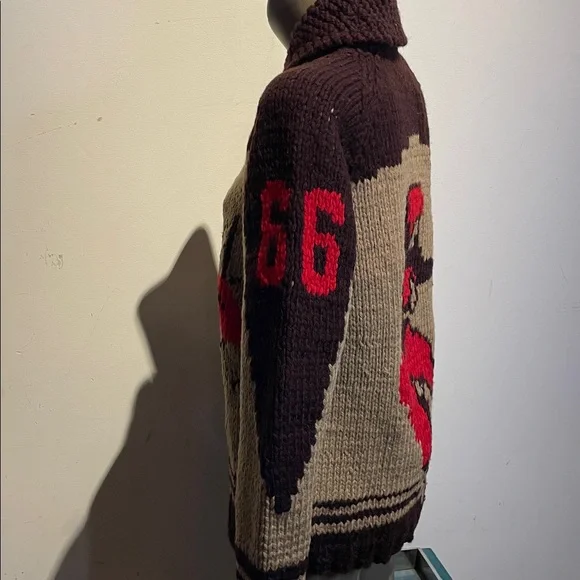 Vintage Cowichan 1950’s sweater football rugby - Picture 4 of 6